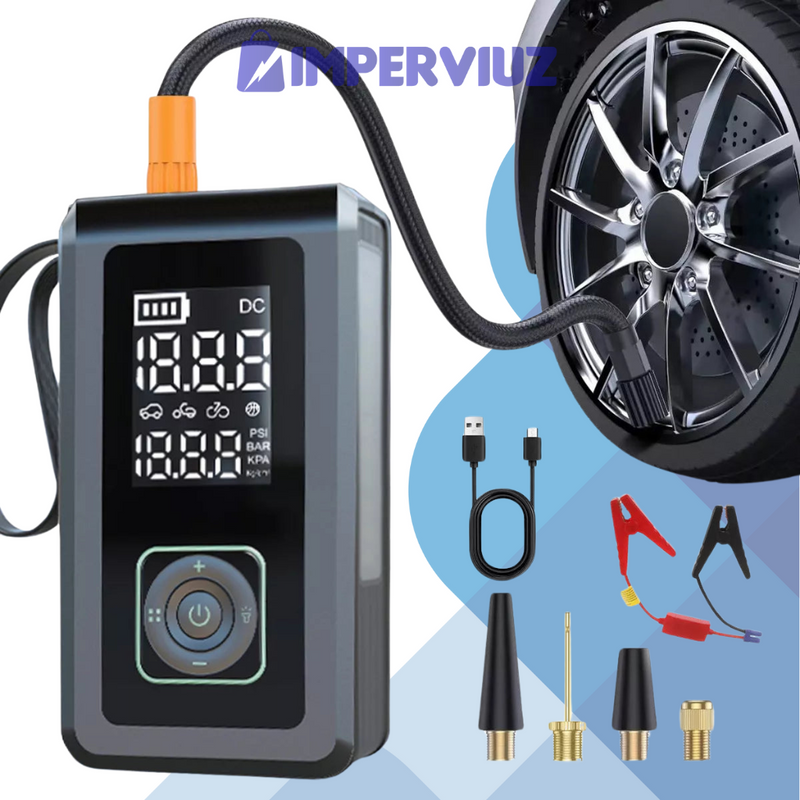 MaxCarga® Portátil - Carga de Bateria + Bomba de Ar + Lanterna [OFERTA IMPERDÍVEL]