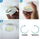 Kit 3 Luminárias de LED com Controle Remoto SpotLight