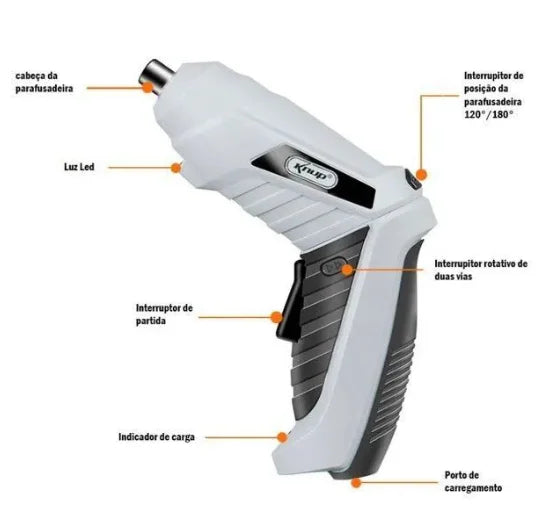 TorqueMax 32 – Parafusadeira Sem Fio Recarregável com Maleta