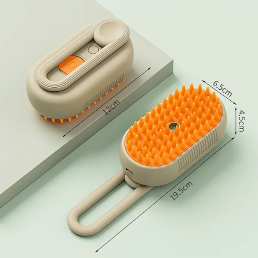 PetSteam 3 em 1 – Escova a Vapor para Gatos e Cães